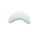 Buckwheat Hulls Filled Crescent Shaped Multipurpose Meditation &amp; Yoga Zafu Cushion for Healthy Posture with Removable Outer Organic Cotton Cover - Solid White (L 50 x W 20 cm)