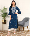 Kapad Dwar Women Embroidered Straight Kurta