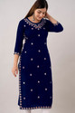 Kapadia Women Embroidered Straight Kurta