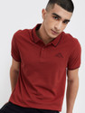 Kappa Solid Men Polo Neck Brown T-Shirt