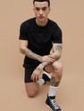 Kappa Solid Men Round Neck Black T-Shirt