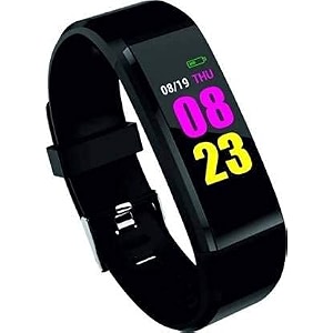 id115 m3 bluetooth wireless smart watch fitness band for boys girls men women amp kids  sports watch for all smart phones i heart rate and bp - black