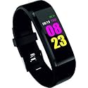ID115 M3 Bluetooth Wireless Smart Watch, Fitness Band for Boys, Girls, Men, Women &amp; Kids | Sports Watch for All Smart Phones I Heart Rate and BP - Black