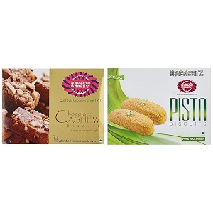 karachi bakery chocolate cashew biscuits 400g  karachi bakery biscuits - green pista 400g