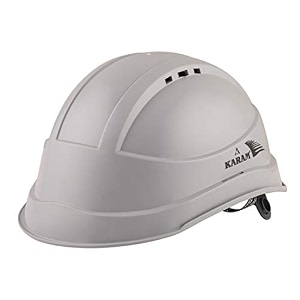 karam isi marked safety helmet with slider type adjustment for outdoor head protection apex grey pn545
