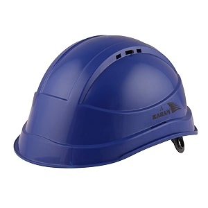 karam pn545 safety helmet for men industrial amp construction helmet  slider type adjustment  adjustable chin strap ventilation amp side slot for attachment  en certified hard hat  lamination blue