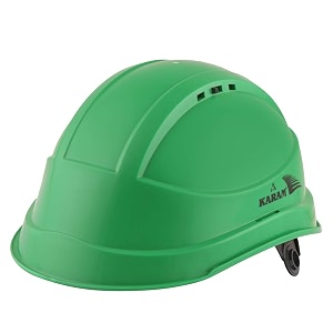 karam pn545 safety helmet for men industrial amp construction helmet  slider type adjustment with adjustable chin strap  ventilation amp side slot for attachment  en certified hard hat  mint green