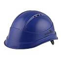 KARAM PN545 Safety Helmet for Men Industrial &amp; Construction Helmet | Slider Type Adjustment | Adjustable Chin Strap, Ventilation &amp; Side Slot for Attachment | EN Certified Hard Hat | Lamination Blue