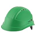 KARAM PN545 Safety Helmet for Men Industrial &amp; Construction Helmet | Slider Type Adjustment with Adjustable Chin Strap | Ventilation &amp; Side Slot for Attachment | EN Certified Hard Hat | Mint Green