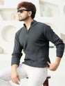 KaramKar Self Design High Neck Casual Men