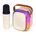 Nestory Portable Bluetooth Karaoke Speaker with Wireless Microphone | RGB LED Light Speaker with Handle, Deep Bass, USB Support, Rechargeable Mini Karaoke Machine for Kids - (with 5 Years Warranty)