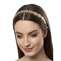 Karatcart Gold-Plated White Kundan-Studded Handcrafted Hairband