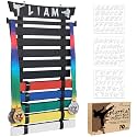 Karate Belt Display, 10-Belt Taekwondo Rack with Stickers