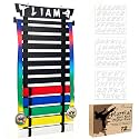 Karate Belt Display, 12-Belt Taekwondo Rack with Stickers