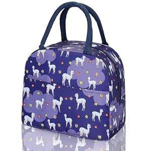 kardiff insulated lunch bag for kids women small lunch leakproof bag for office work school picnic beach office outdoor picnic bag blue sheep