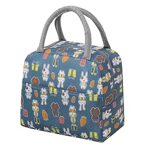 kardiff insulated lunch bag for kids women small lunch leakproof bag for office work school picnic beach office outdoor picnic bag grey rabbit