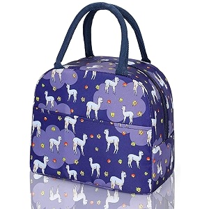 kardiff insulated lunch bag for kids women small lunch leakproof bag for office work school picnic beach office outdoor picnic bag blue sheep
