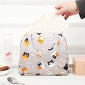 KARDIFF Insulated Lunch Bag for Kids, Women Small Lunch Leakproof Bag for Office, Work, School, Picnic Beach, Office, Outdoor Picnic Bag (Beige Cat)