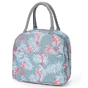 KARDIFF Insulated Lunch Bag for Kids, Women Small Lunch Leakproof Bag for Office, Work, School, Picnic Beach, Office, Outdoor Picnic Bag (Grey Flamingo)