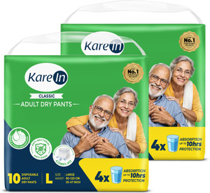 karein classic pant style adult diapers - l