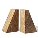 Karibiber Marble Bookends for Heavy Books, Decorative Book Ends for Shelves, Unique Marble Stone Durable and Heavy Book Ends for Hardback Books &amp; CDS, Book Stopper/Holder, Set of 2(Moca Jade)