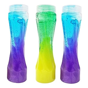 karic pack of 3 non toxic coloured medium size designer shimmery beats crystal colorful diy magic clay crystal mud putty toy for kidsassorted colored