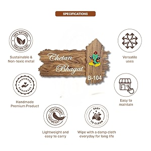 karigaari - ideas hand crafted personalized wood acrylic nameplates for home and flats
