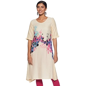 Karigari Womens Rayon Regular Kurta