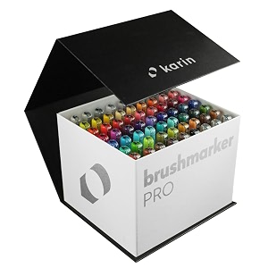 karin brush marker pro 60 colours3 blender settransparenttransparent