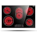 Karinear 30 Inch Electric Cooktop 30 Inch 5 Burner Drop-in Radiant Stovetop