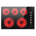 Karinear 30 Inch Electric Cooktop, 5 Burner Radiant Electric Stove Top
