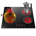 Karinear Drop-in 4 Burner Electric Cooktop 24 Inch Radiant Cooktop 24"
