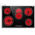 Karinear Electric Cooktop 30 Inch, 5 Burner Stovetop, 240V Hardwire Install