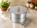 karishmaEdge Dal Bati maker | Baking Oven | Gas, charcoal and wood tandoor | Barbecue Grill Cast Iron Steamer (17 L)