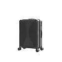 Karl home PP Hard Case Luggage Sets 3 Piece, Black, 20"/24"/28"