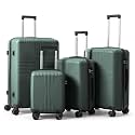 Karl home Luggage Sets 4 Piece, Dark Green, 16/20/24/28"