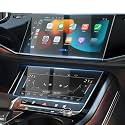 Karltys 2 Pack Screen Protector for 2020-2025 2026 Audi Q7 Q8 10.1-Inch Upper + 8.6-Inch Lower Screen, 9H Tempered Glass Screen Protector for Audi Q7 Accessories, Car Radio Screen Cover Anti Fingerprint