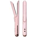 Karma Beauty 2 in 1 Gold Titanium Flat Iron Hair Straightener, Dual Voltage