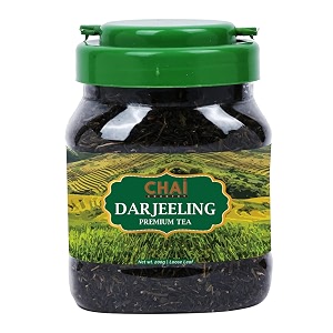 karma kettle chai country darjeeling premium black tea long leaf tea - 200 gm jar