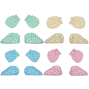 boy and baby girl combo pack of hand mittens and leg booties hosiery 3-6 months pair of 4