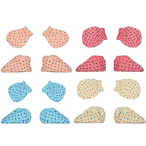 boy and baby girl combo pack of hand mittens and leg booties hosiery 3-6 months pair of 4
