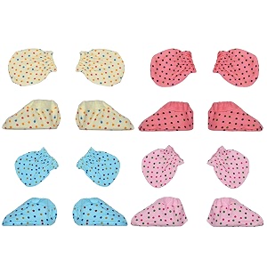 boy and baby girl combo pack of hand mittens and leg booties hosiery 0-3 months pair of 4