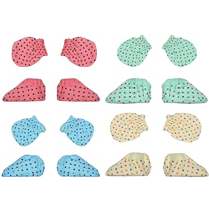 boy and baby girl combo pack of hand mittens and leg booties hosiery 0-3 months pair of 4