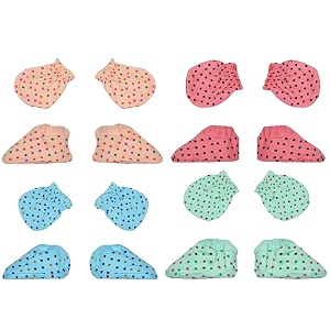 boy and baby girl combo pack of hand mittens and leg booties hosiery 3-6 months pair of 4
