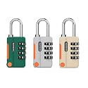 Karomouj 4-Digit Combination Padlock | Metal Keyless Locker Lock for Gym, School, Dorm, Luggage, Cabinet, Bag &amp; Key Storage | Gray | Pack of 1