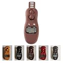 Karomouj KMA663 Digital Finger Counter – 5-Digit LCD Hand Tally Counter with Beep After 100 Counts – Jap Mala Counter for Meditation, Mantra Chanting, Games & Activities (Matt Brown, Pack of 1)