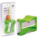 Karoto Carrot Sharpener | Vegetable Peeler | Veggie Peeler & Cucumber Peeler | Fun Kitchen Gadgets | from a Series of Unique Peelers for Kitchen | Fun Kitchen Stuff | by Monkey Business (Green)
