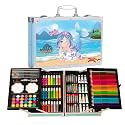 KARP Children Deluxe Art Drawing Set for Kids| Drawing & Coloring Set with Crayons, Oil Pastels, Colour Pencils, Watercolors, Sketch Pens, Brushes & Carry Case (145 Pcs Mer-Maid Print Art Set)