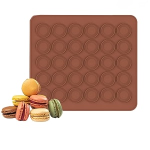 karp 30-cavity silicone baking mats - non-stick food-safe great for macarons cookies bread pastry desserts 30 cavity macaron sheet