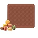 KARP 30-Cavity Silicone Baking Mats - Non-Stick, Food-Safe, Great for Macarons, Cookies, Bread, Pastry, Desserts (30 Cavity Macaron Sheet)